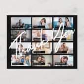 Virtuele online verjaardag custom 12 foto bedankt briefkaart (Voorkant)