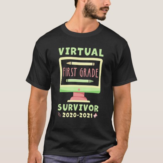 Virtuele overlevingsdag van de eerste graad 2020 - t-shirt (Voorkant)