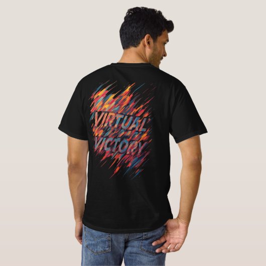 Virtuele overwinning t-shirt (Achterkant volledig)