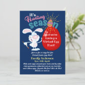 Virtuele paaseierenjacht! Uitnodigingen voor video (Staand voorkant)