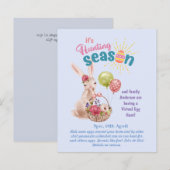 Virtuele paaseierenjacht! Uitnodigingen voor video (Voorkant / Achterkant)