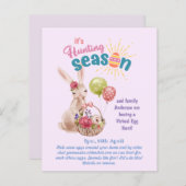 Virtuele paaseierenjacht! Uitnodigingen voor video (Voorkant / Achterkant)