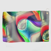 Virtuele psychedelische metaalpantsering golfhanddoek (Horizontaal)