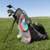 Virtuele psychedelische metaalpantsering golfhanddoek (Groen)