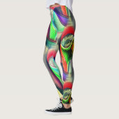 Virtuele psychedelische metaalpantsering leggings (Links)