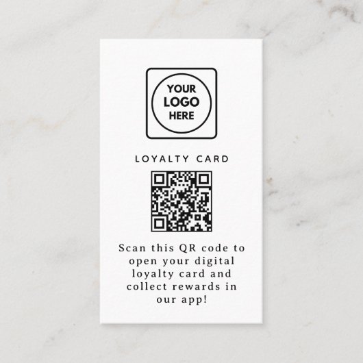 Virtuele QR | Aangepaste digitale beloningslink vo Klantenkaartje (Voorkant)