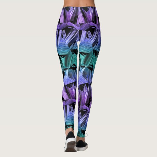 virtuele realiteit, donkere kristalgradiënt : leggings (Achterkant)