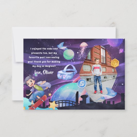 Virtuele realiteit | Gaming Birthday Hartelijk dan Bedankkaart (Voorkant)