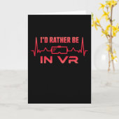 Virtuele realiteit Ik zou liever in VR Heartbeat G Kaart (Gele Bloem)