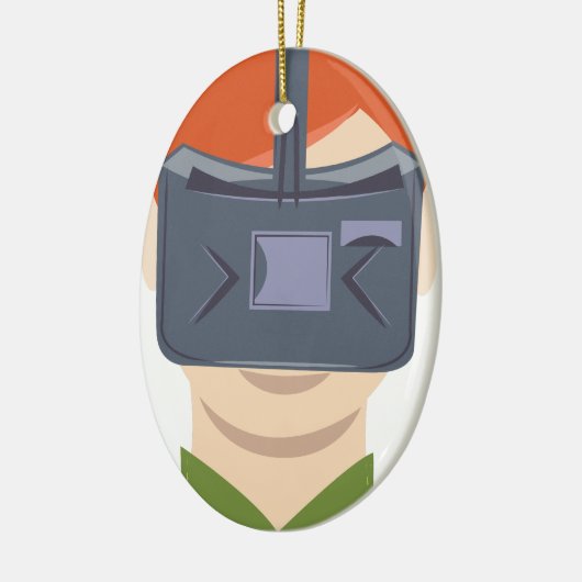 Virtuele realiteit keramisch ornament (Links)