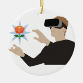 Virtuele realiteit keramisch ornament (Voorkant)