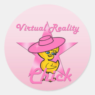 Virtuele realiteit kiezen 8 ronde sticker