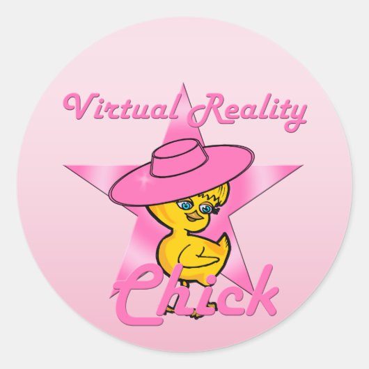 Virtuele realiteit kiezen 8 ronde sticker (Voorkant)