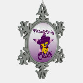 Virtuele realiteit kiezen nummer 9 tin sneeuwvlok ornament (Links)