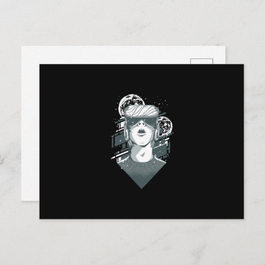 Virtuele realiteit VR Briefkaart (Voorkant / Achterkant)