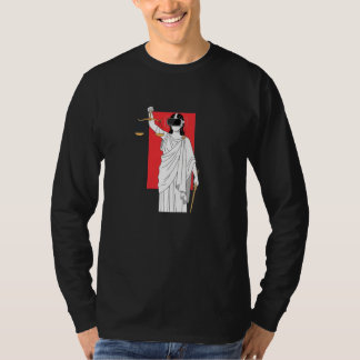 Virtuele Rechtvaardigheid - Futuristische Dame Jus T-shirt