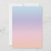 Virtuele roze blauwe lama Waterverf Kaart (Achterkant)