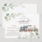 Virtuele schijf van dieren trainen op Baby shower Kaart (Voorkant / Achterkant)