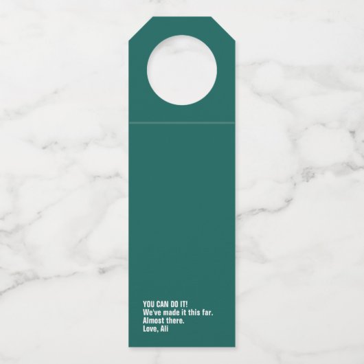 Virtuele school grappig leren op afstand flessenhanger (Achterkant)