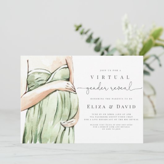 Virtuele sekse onthult de groene boho die hij of Kaart (Staand voorkant)