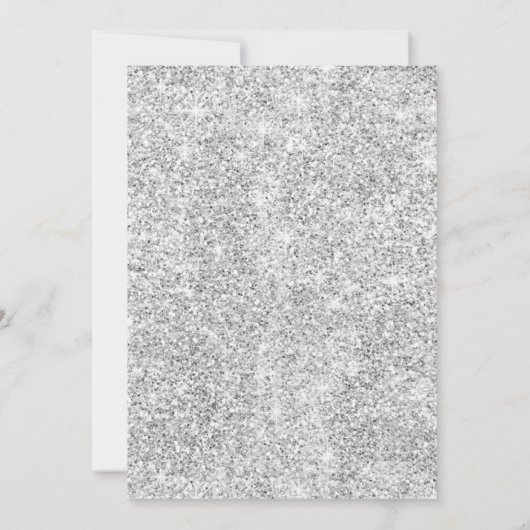 VIRTUELE Silver White Kerstmis online Kaart (Achterkant)