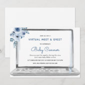 Virtuele SIP & Bekijk Welkom Baby Boy Kaart (Voorkant / Achterkant)