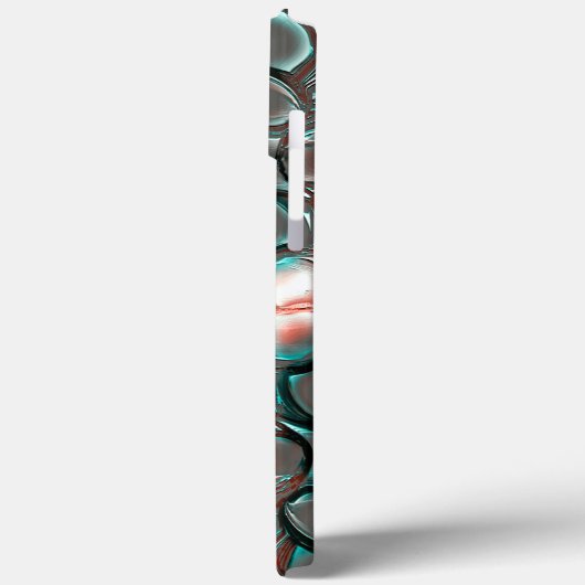 Virtuele smeltsteen grijze stenen in koper Case-Mate iPhone case (Achterkant / Links)