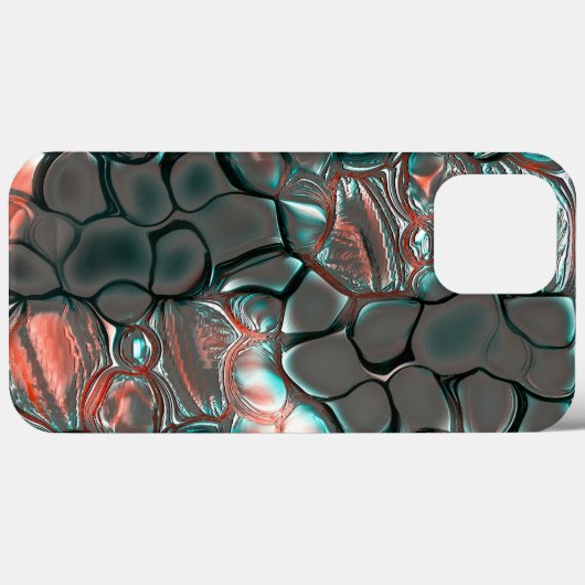 Virtuele smeltsteen grijze stenen in koper Case-Mate iPhone case (Achterkant (horizontaal))