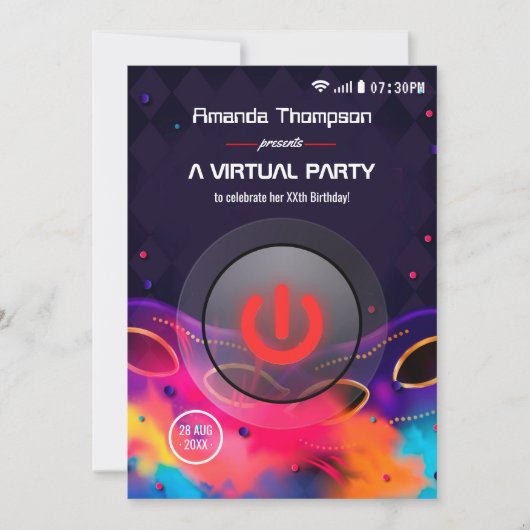 Virtuele startdag gloed kaart (Voorkant)