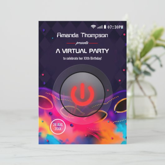 Virtuele startdag gloed kaart (Staand voorkant)