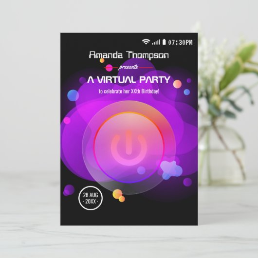 Virtuele startdag gloed kaart (Staand voorkant)