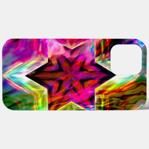 Virtuele ster met randen in kleurrijke neontonen Case-Mate iPhone case