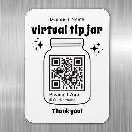 Virtuele Tip Jar met QR Code Magneet