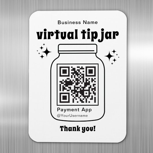 Virtuele Tip Jar met QR Code Magneet