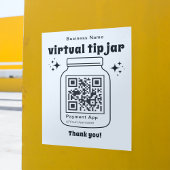 Virtuele Tip Jar met QR Code Poster