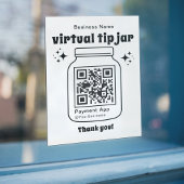 Virtuele Tip Jar met QR Code Raamsticker