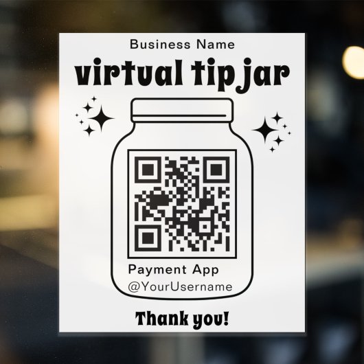 Virtuele Tip Jar met QR Code Sticker