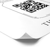 Virtuele tip Jar QR-code Tip je barstje Poster (Hoek)