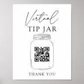 Virtuele tip Jar QR-code Tip je barstje Poster (Voorkant)