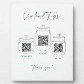 Virtuele Tip Jar Scan QR Code Cash App Betaling Fotoplaat (Voorkant)