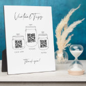 Virtuele Tip Jar Scan QR Code Cash App Betaling Fotoplaat (Zijkant)