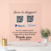 Virtuele tip per vierkante of codetonatie PayPal v Acryl Bord (Huwelijk)