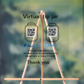 Virtuele tip per vierkante of codetonatie PayPal v Acryl Bord (Neutraal)