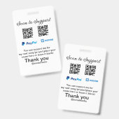 Virtuele tip per vierkante of codetonatie PayPal v Badge (Voor- en achterkant)