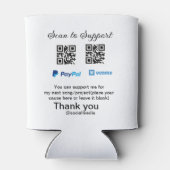 Virtuele tip per vierkante of codetonatie PayPal v Blikjeskoeler (Achterkant)