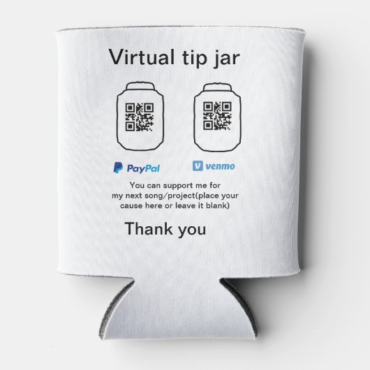 Virtuele tip per vierkante of codetonatie PayPal v Blikjeskoeler (Voorkant)