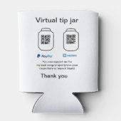 Virtuele tip per vierkante of codetonatie PayPal v Blikjeskoeler (Achterkant)