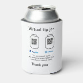 Virtuele tip per vierkante of codetonatie PayPal v Blikjeskoeler (Blikje Achterkant)