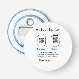 Virtuele tip per vierkante of codetonatie PayPal v Button Flesopener