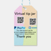 Virtuele tip per vierkante of codetonatie PayPal v Cadeaulabel (Voorkant)